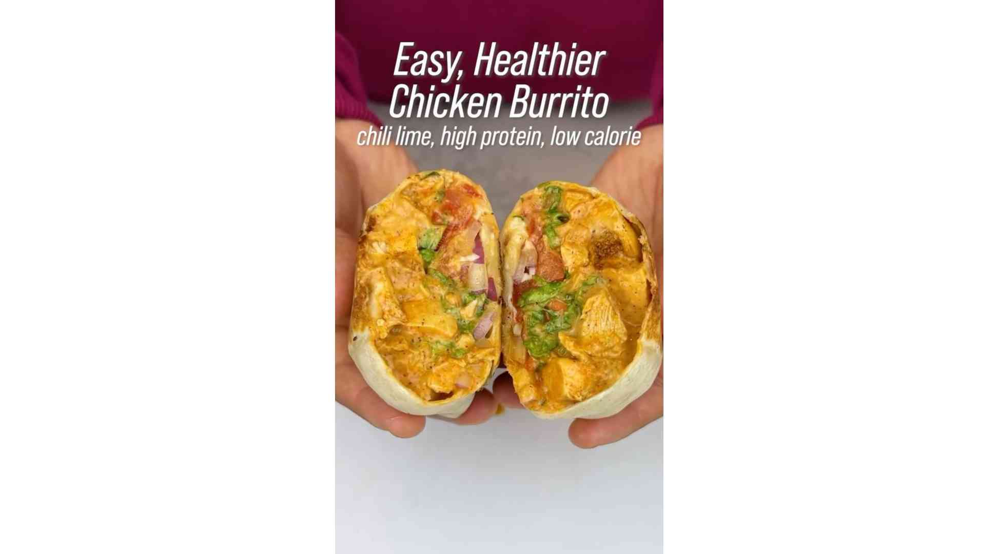 Chili Lime Chicken Burritos. 