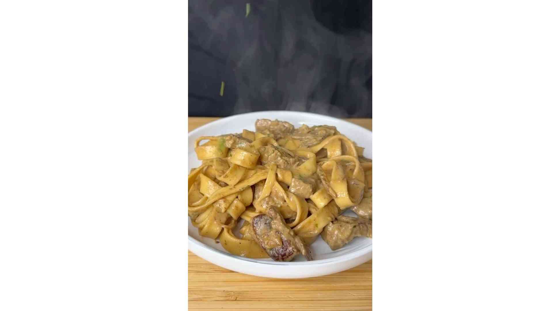 Meat and Pasta.