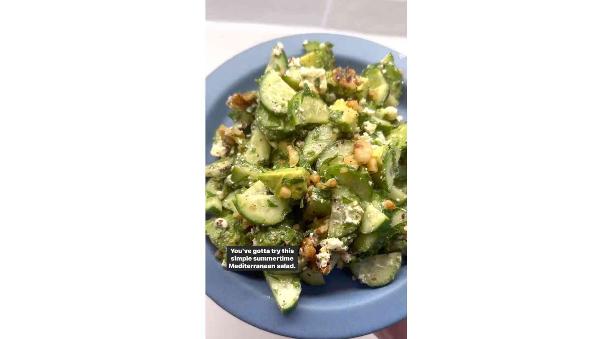 Mediterranean Cucumber Avocado Salad.