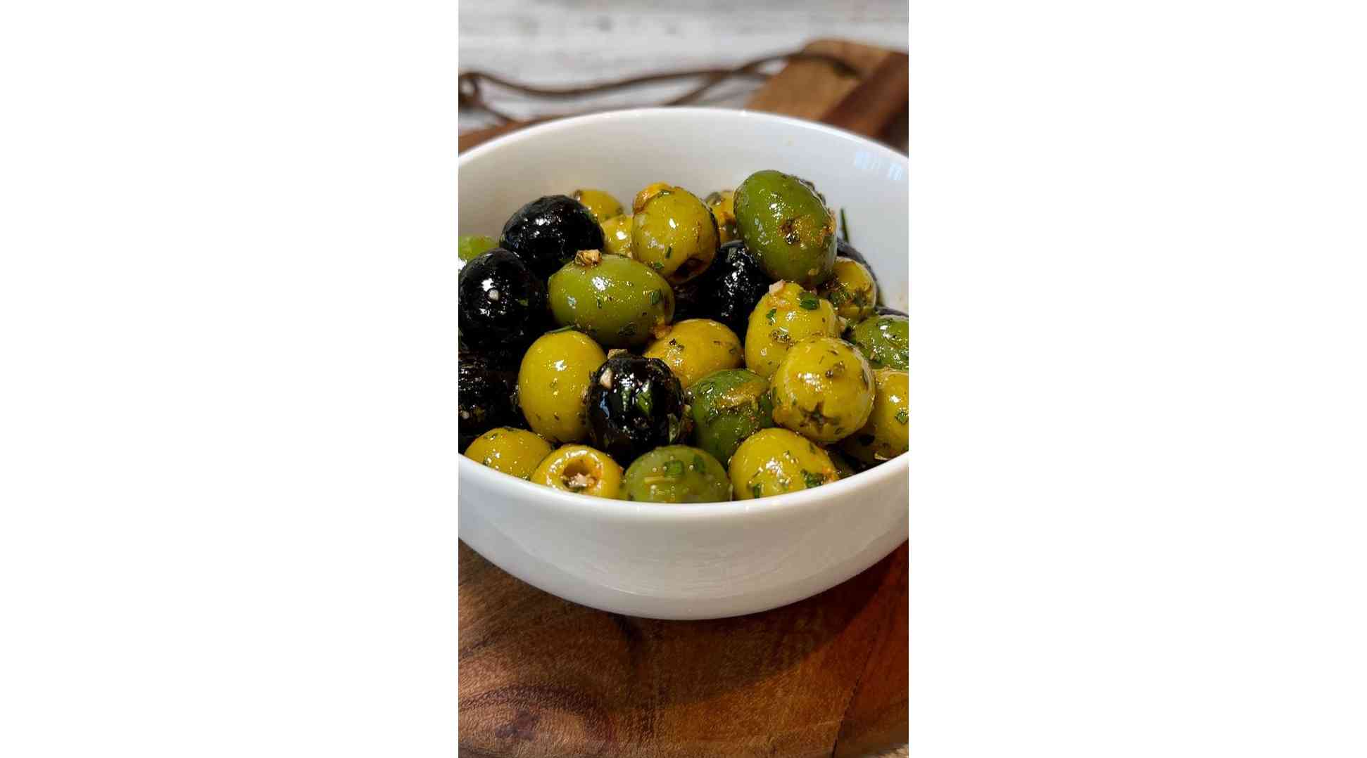 Delicious Seasoned Olives.