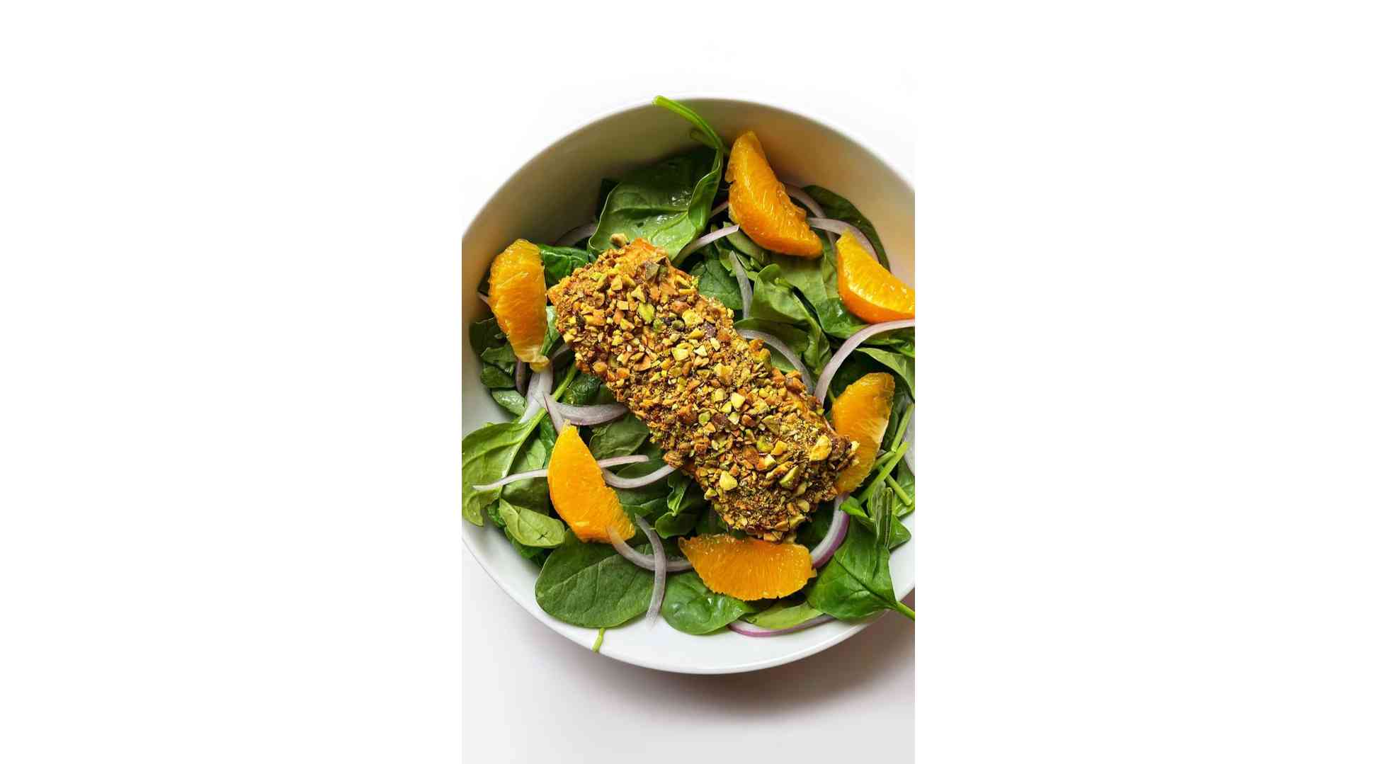 High Protein Pistachio Salmon.
