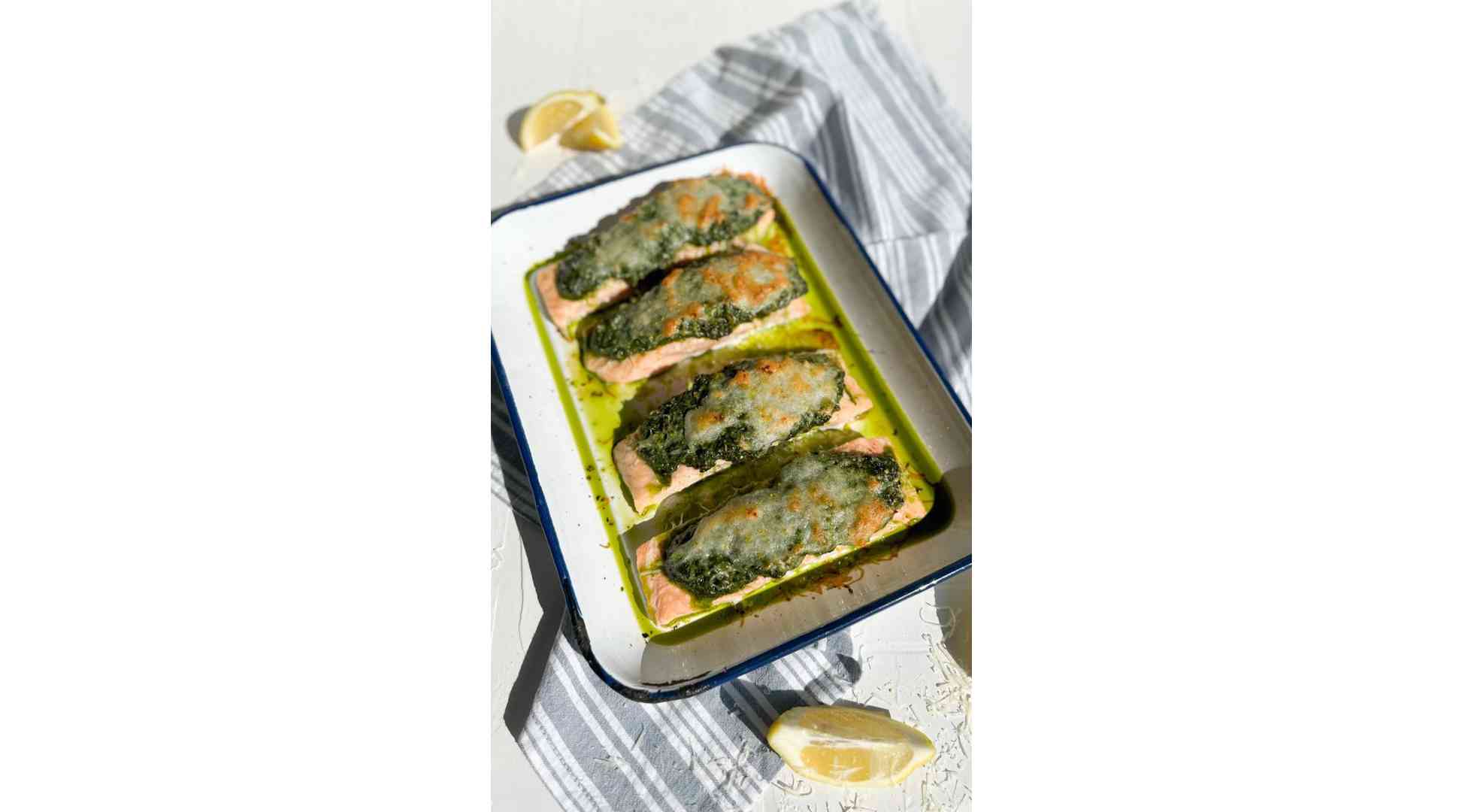 SALMON WITH PESTO