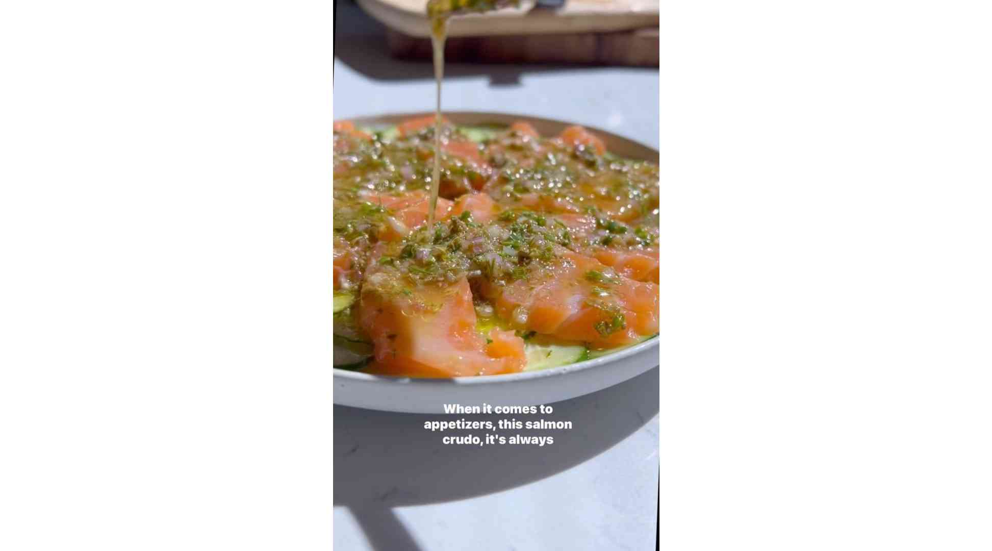 Salmon Crudo & Shallot Caper Sauce