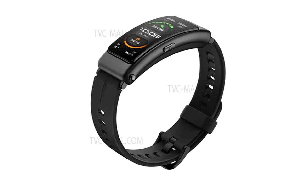 HUAWEI FDS-B19 TalkBand B6 Bluetooth Smart Bracelet 1.53-inch Heart Rate Blood Oxygen Recording Wristband, Sports Version - Black