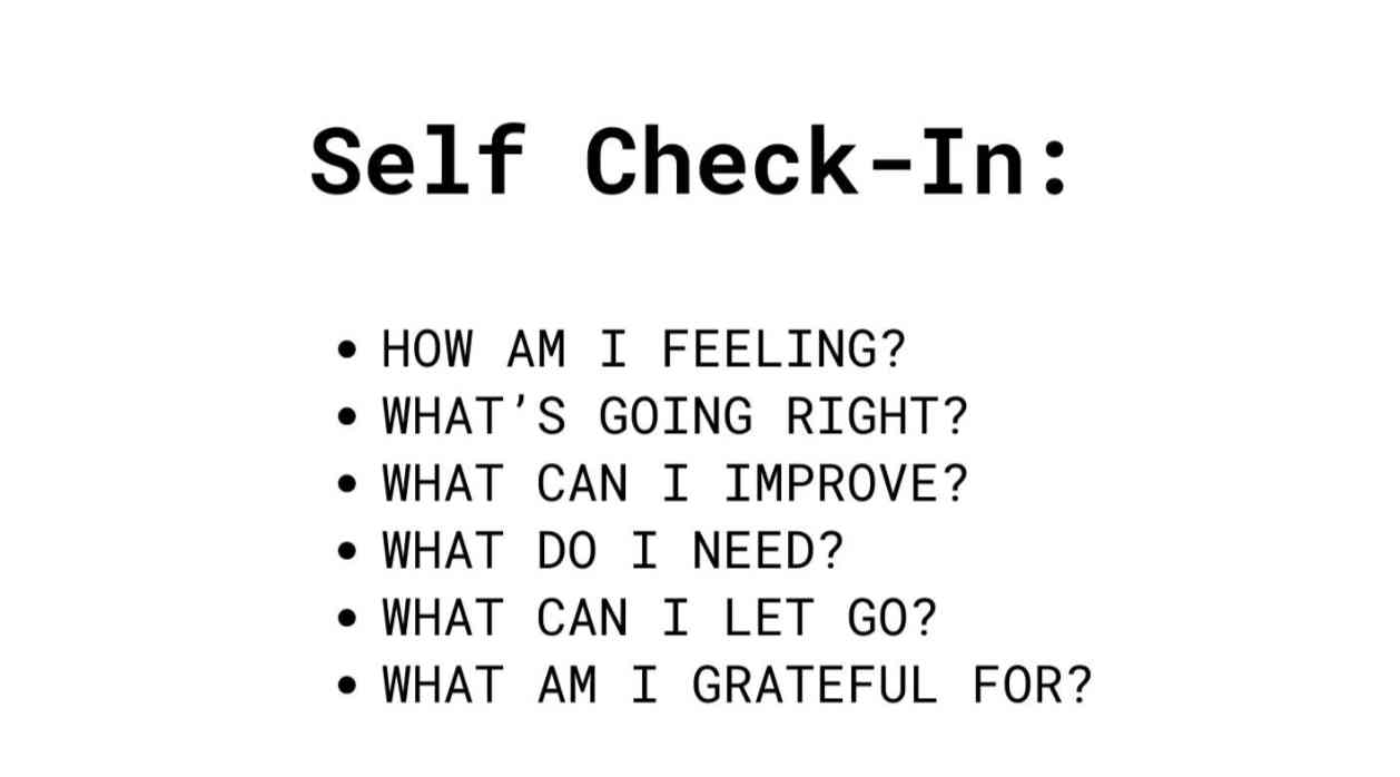 Take a pause and check yourself.