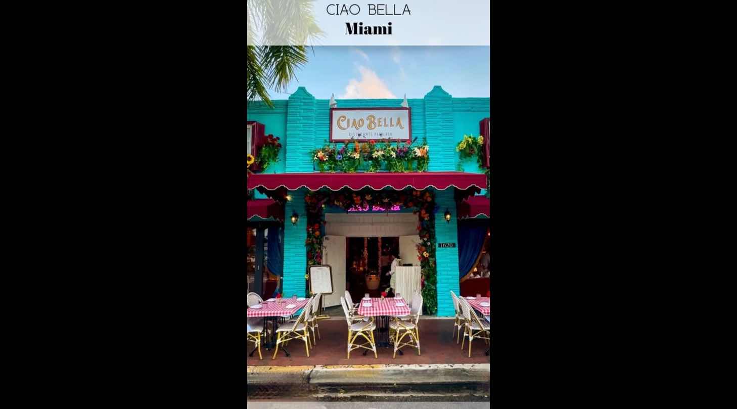 NEW Italian Restaurant in Miami Ciao Bella