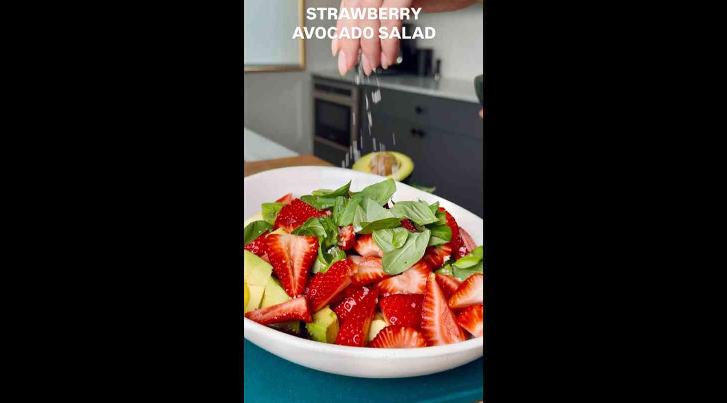 Aguacate fresa ensalada 