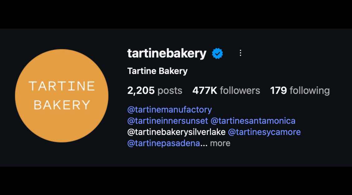 Tartine Bakery (@ tartinebakery ) • Instagram photos and videos
