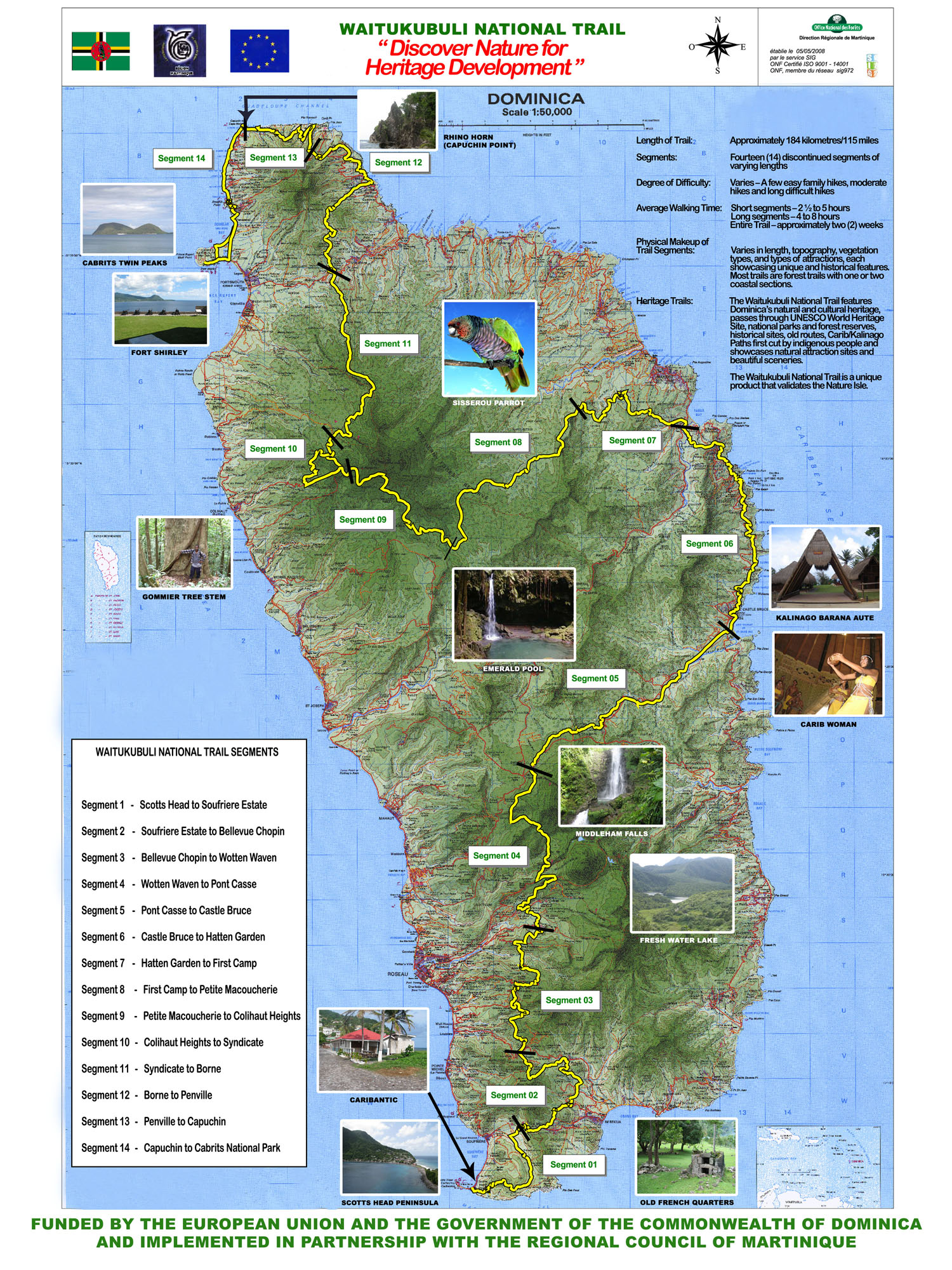 Dominica's Waitukubuli National Trail ( WNT ). Learn about Dominica's heritage while you trek from one end of the Nature Island to the other. The Caribbean First Long Distance Hiking...