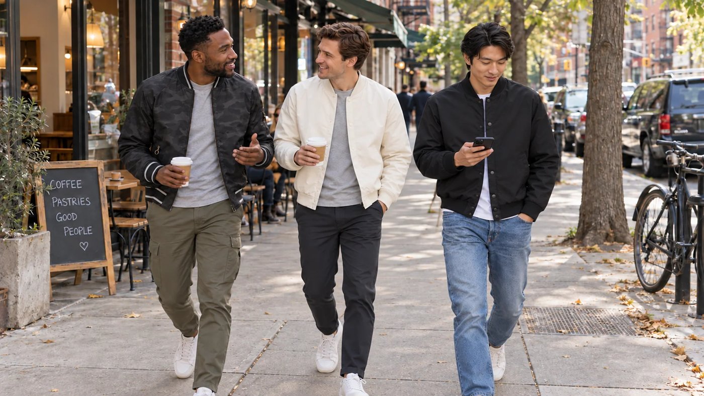 Bomber jackets for men are back (again.)