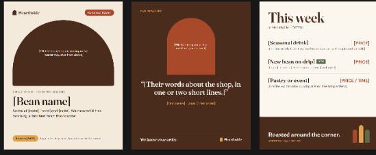 Hearthside Instagram post templates