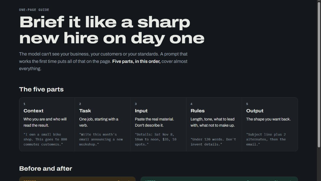 The one-page guide
