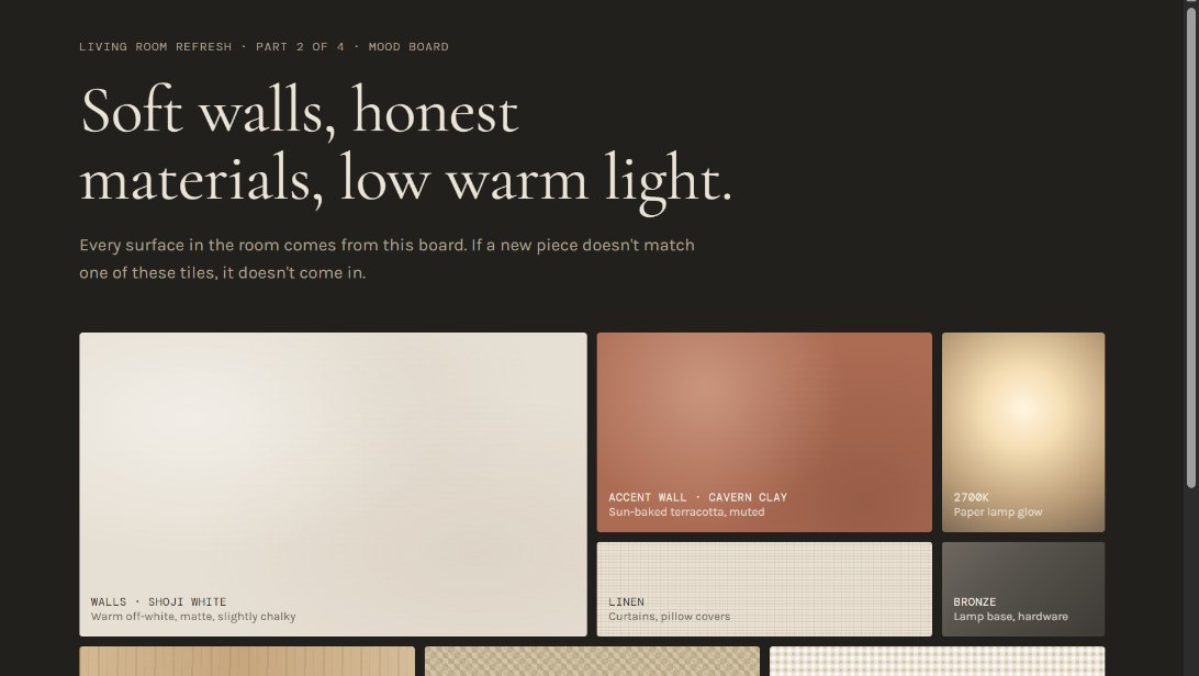 The mood board