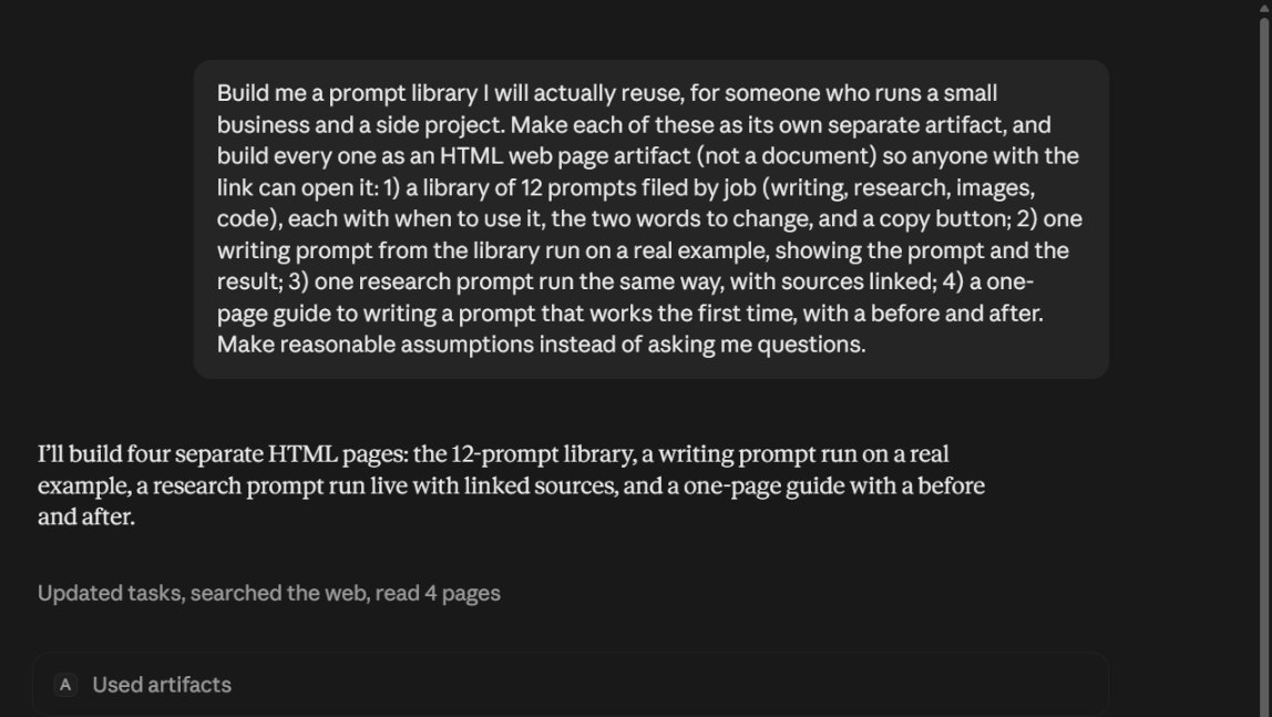 Claude chat: a prompt library worth reusing