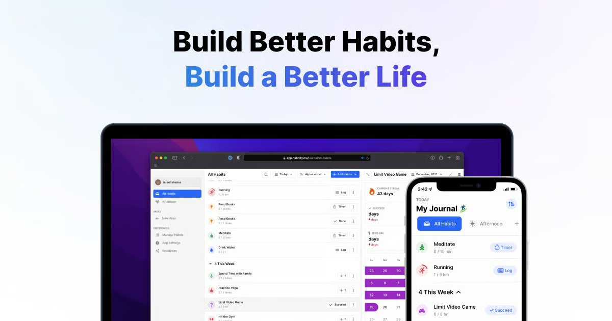 Habitify - Build & Track Better Habits | #1 Habit Tracking App