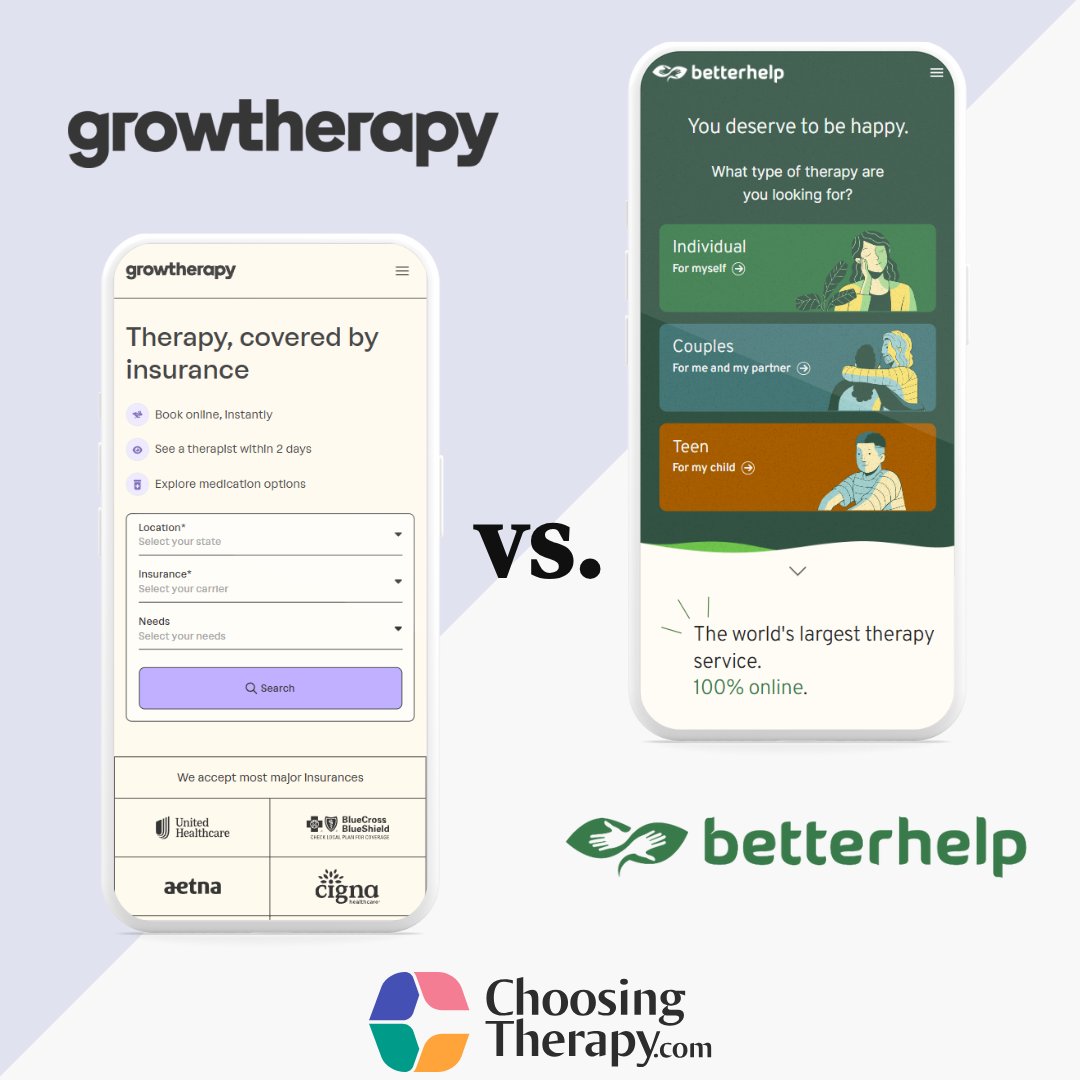 Grow Therapy Vs. BetterHelp: Which Is Right for You?